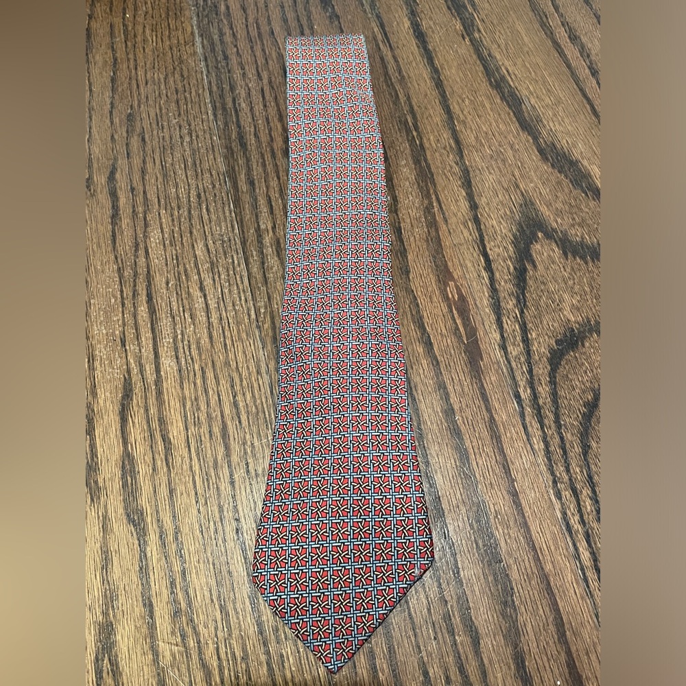 Hermes 100% silk tie